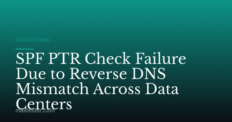 SPF PTR Check Failure Due to Reverse DNS Mismatch Across Data Centers