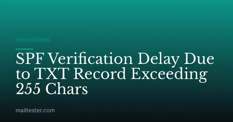 SPF Verification Delay Due to TXT Record Exceeding 255 Chars