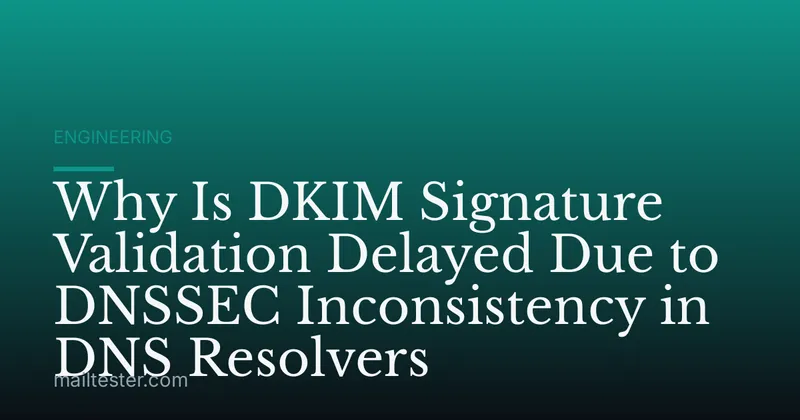Why Is DKIM Signature Validation Delayed Due to DNSSEC Inconsistency in DNS Resolvers