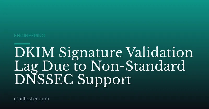 DKIM Signature Validation Lag Due to Non-Standard DNSSEC Support