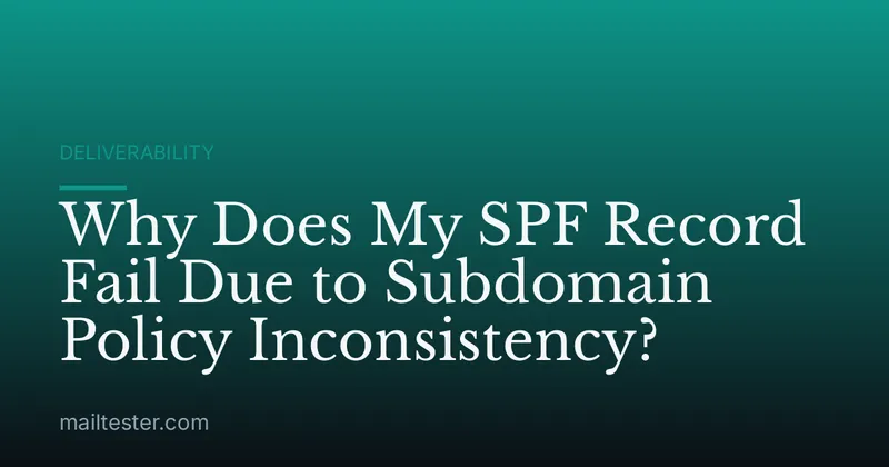 Why Does My SPF Record Fail Due to Subdomain Policy Inconsistency?