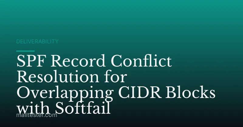 SPF Record Conflict Resolution for Overlapping CIDR Blocks with Softfail