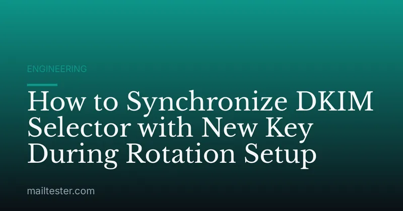 How to Synchronize DKIM Selector with New Key During Rotation Setup