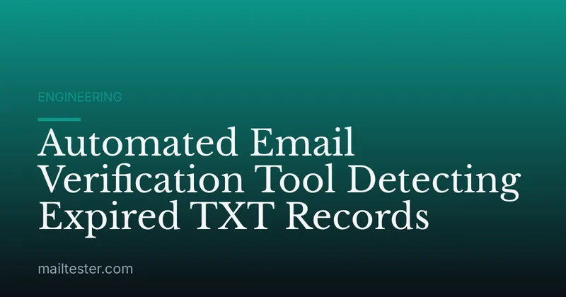 Automated Email Verification Tool Detecting Expired TXT Records