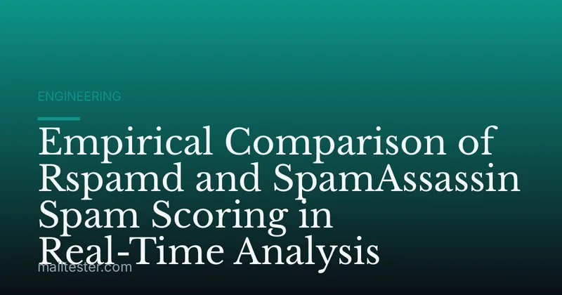 Empirical Comparison of Rspamd and SpamAssassin Spam Scoring in Real-Time Analysis
