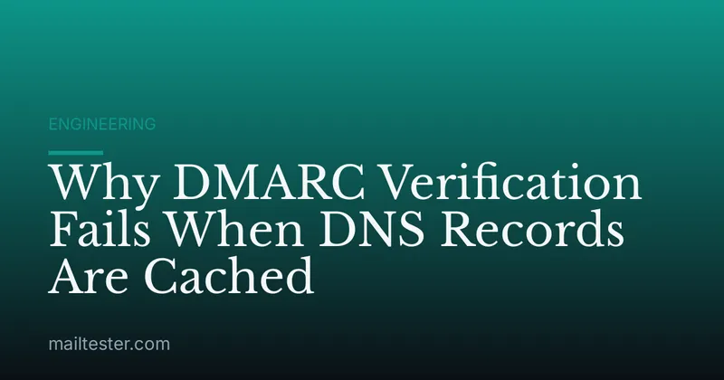 Why DMARC Verification Fails When DNS Records Are Cached