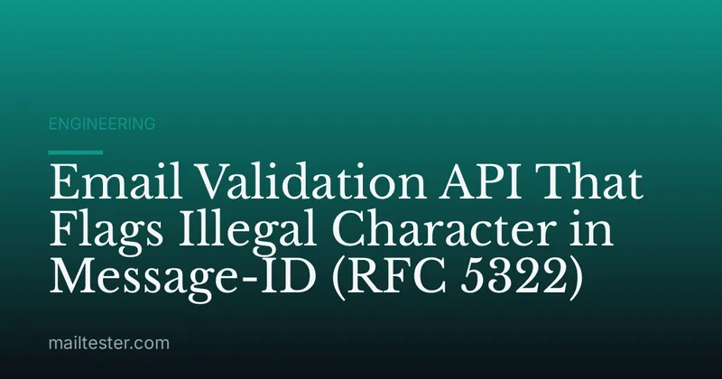 Email Validation API That Flags Illegal Character in Message-ID (RFC 5322)