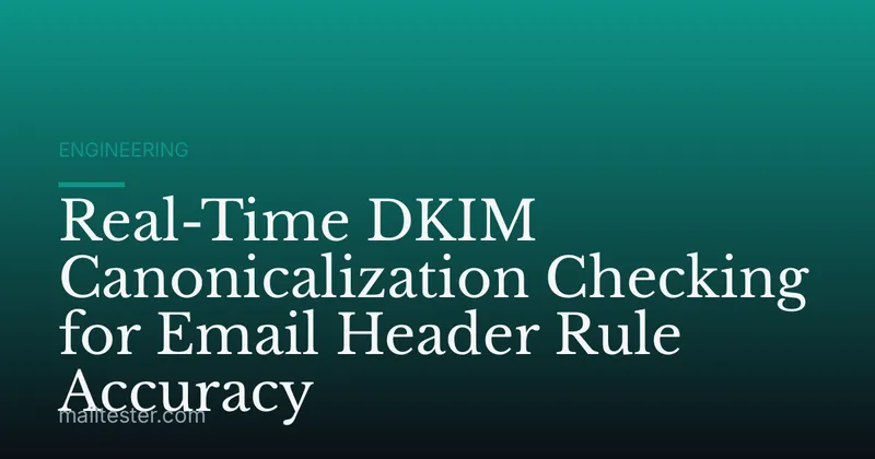 Real-Time DKIM Canonicalization Checking for Email Header Rule Accuracy