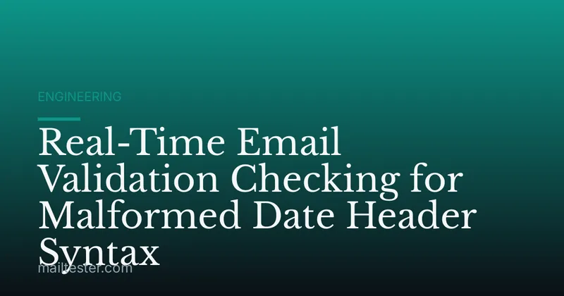 Real-Time Email Validation Checking for Malformed Date Header Syntax