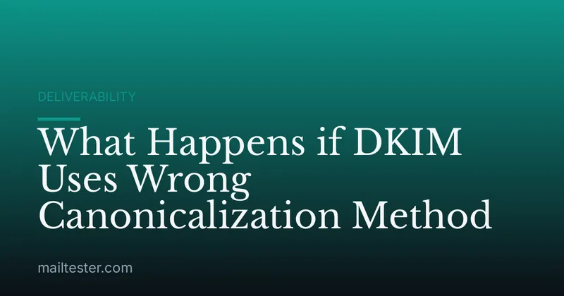 What Happens if DKIM Uses Wrong Canonicalization Method