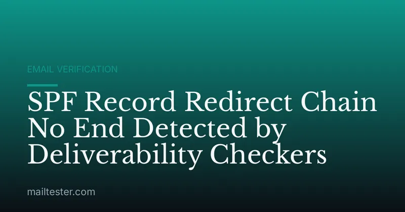 SPF Record Redirect Chain No End Detected by Deliverability Checkers