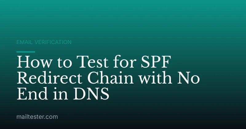 How to Test for SPF Redirect Chain with No End in DNS