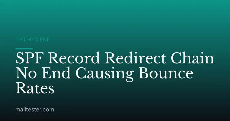 SPF Record Redirect Chain No End Causing Bounce Rates