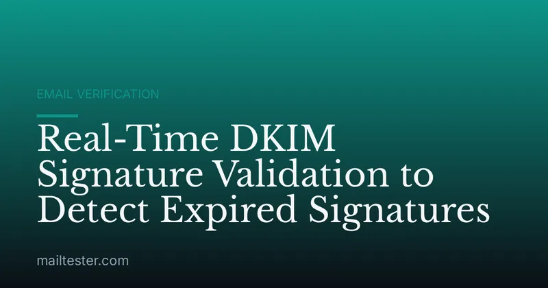 Real-Time DKIM Signature Validation to Detect Expired Signatures