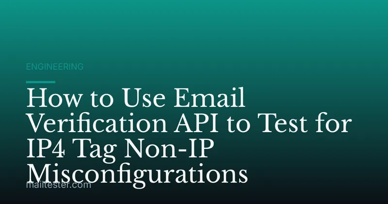 How to Use Email Verification API to Test for IP4 Tag Non-IP Misconfigurations