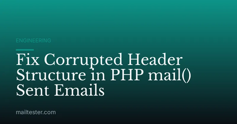 Fix Corrupted Header Structure in PHP mail() Sent Emails