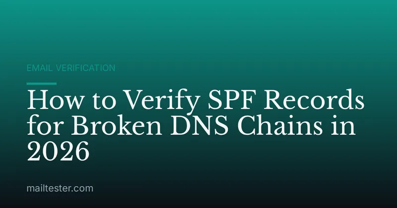 How to Verify SPF Records for Broken DNS Chains in 2026