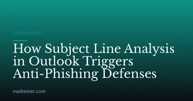 How Subject Line Analysis in Outlook Triggers Anti-Phishing Defenses
