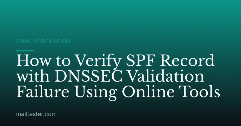 How to Verify SPF Record with DNSSEC Validation Failure Using Online Tools