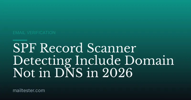 SPF Record Scanner Detecting Include Domain Not in DNS in 2026