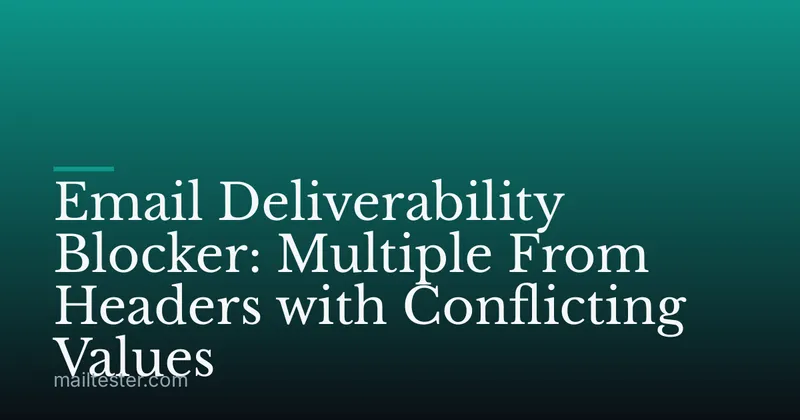 Email Deliverability Blocker: Multiple From Headers with Conflicting Values