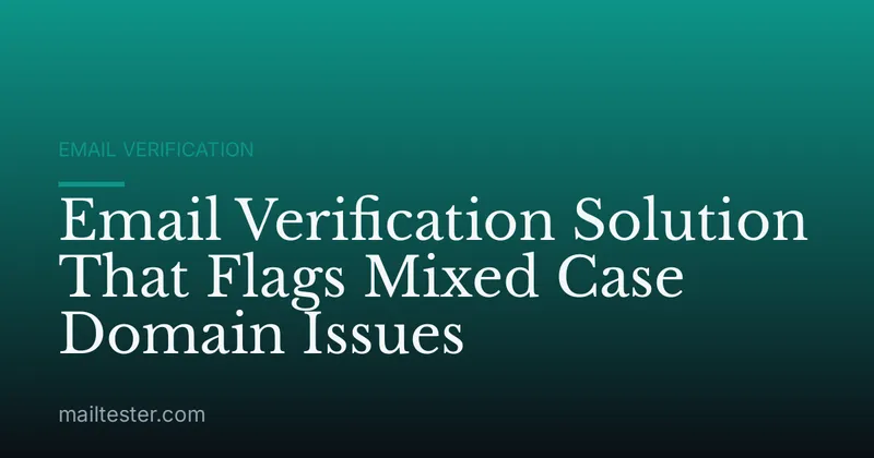 Email Verification Solution That Flags Mixed Case Domain Issues