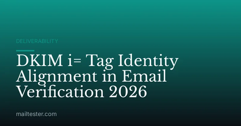 DKIM i= Tag Identity Alignment in Email Verification 2026