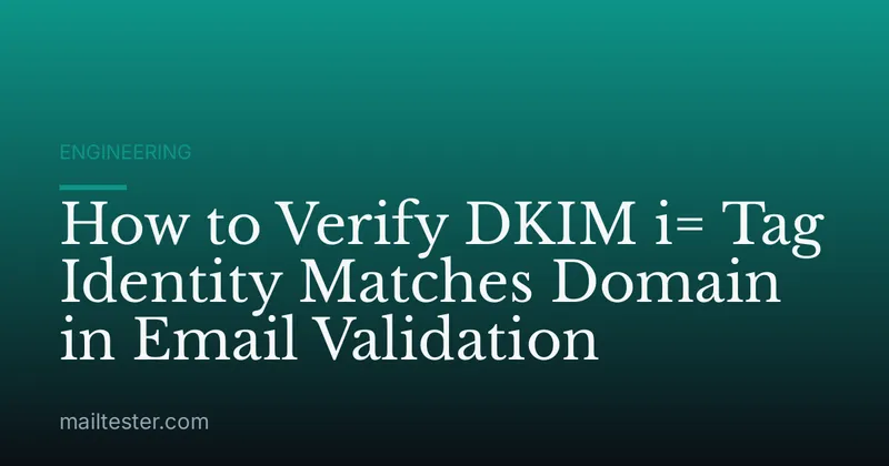 How to Verify DKIM i= Tag Identity Matches Domain in Email Validation