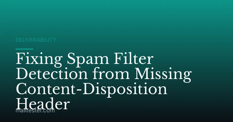 Fixing Spam Filter Detection from Missing Content-Disposition Header