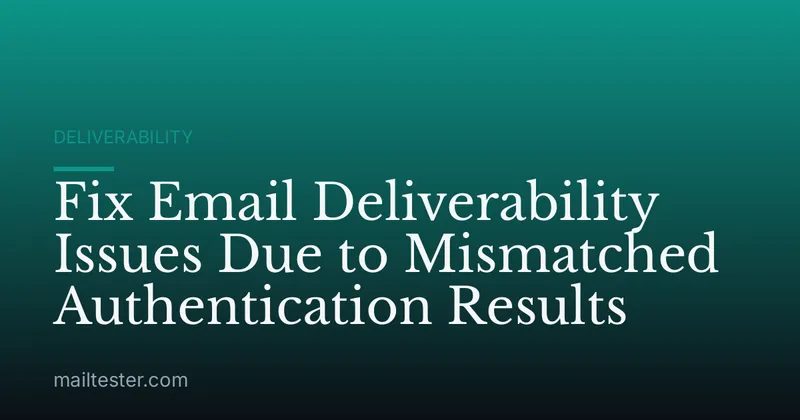 Fix Email Deliverability Issues Due to Mismatched Authentication Results