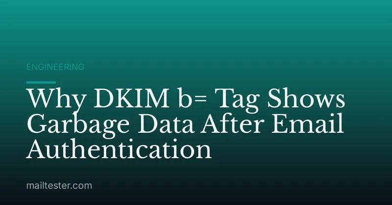 Why DKIM b= Tag Shows Garbage Data After Email Authentication
