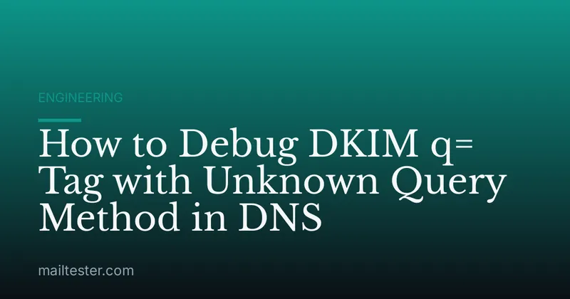 How to Debug DKIM q= Tag with Unknown Query Method in DNS