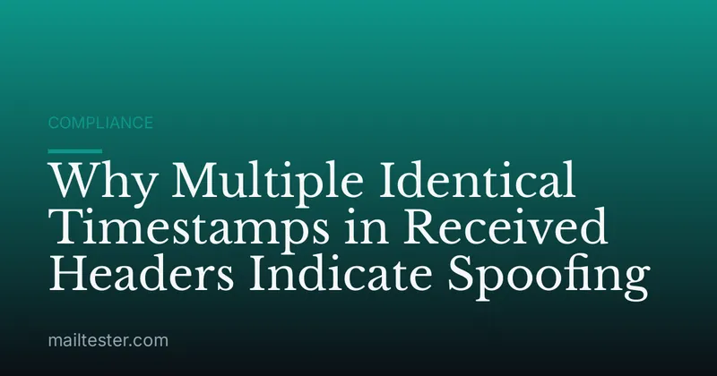 Why Multiple Identical Timestamps in Received Headers Indicate Spoofing