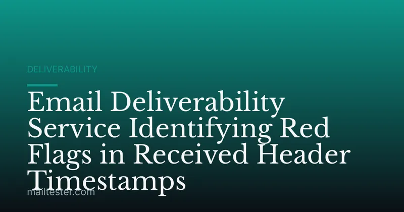 Email Deliverability Service Identifying Red Flags in Received Header Timestamps