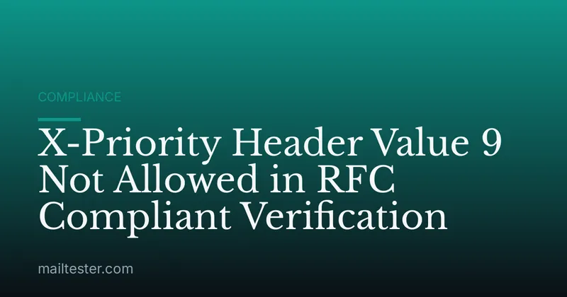 X-Priority Header Value 9 Not Allowed in RFC Compliant Verification