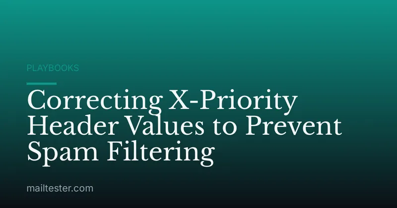 Correcting X-Priority Header Values to Prevent Spam Filtering