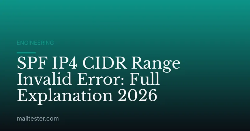 SPF IP4 CIDR Range Invalid Error: Full Explanation 2026
