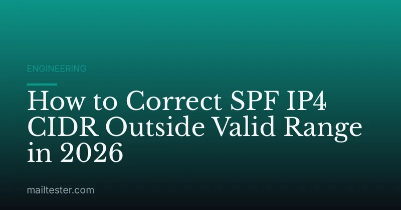 How to Correct SPF IP4 CIDR Outside Valid Range in 2026