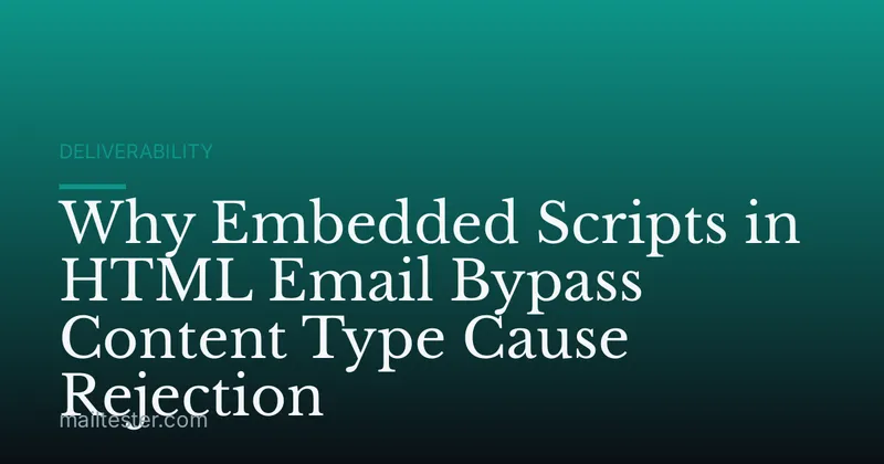 Why Embedded Scripts in HTML Email Bypass Content Type Cause Rejection