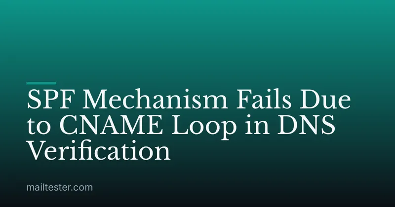SPF Mechanism Fails Due to CNAME Loop in DNS Verification