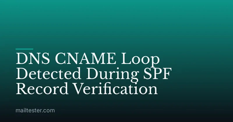 DNS CNAME Loop Detected During SPF Record Verification