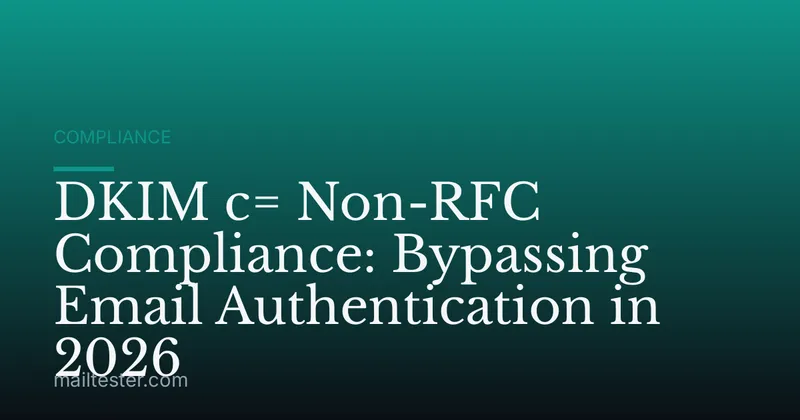 DKIM c= Non-RFC Compliance: Bypassing Email Authentication in 2026