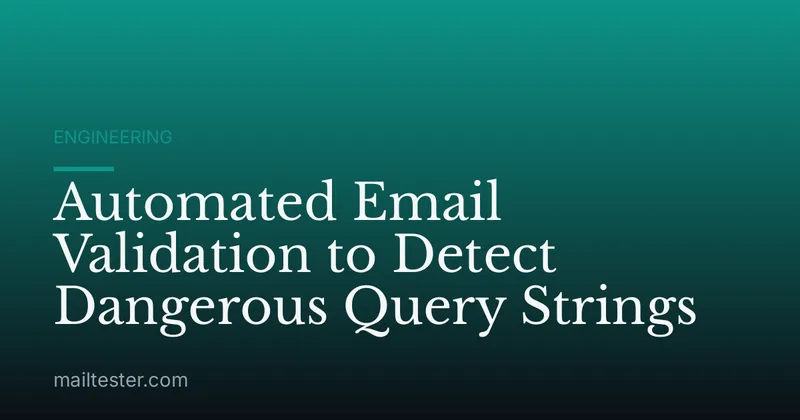 Automated Email Validation to Detect Dangerous Query Strings