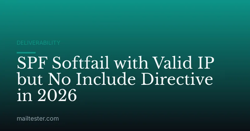 SPF Softfail with Valid IP but No Include Directive in 2026