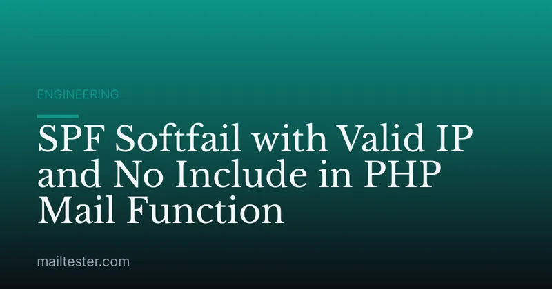 SPF Softfail with Valid IP and No Include in PHP Mail Function