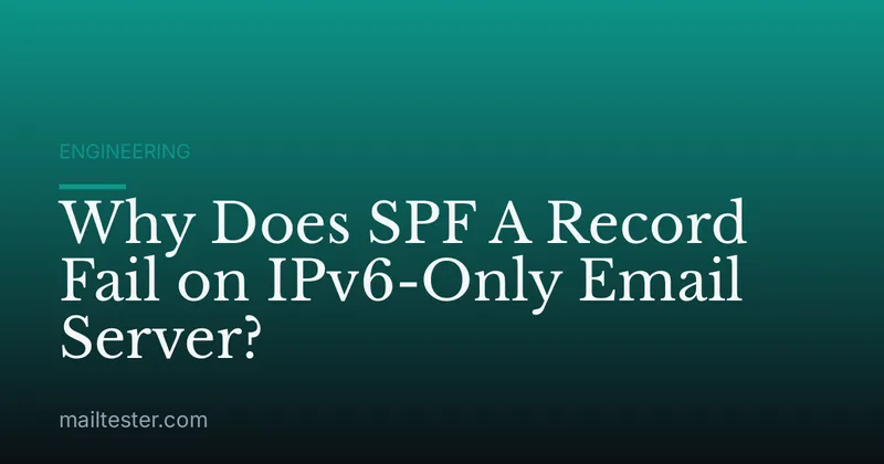 Why Does SPF A Record Fail on IPv6-Only Email Server?