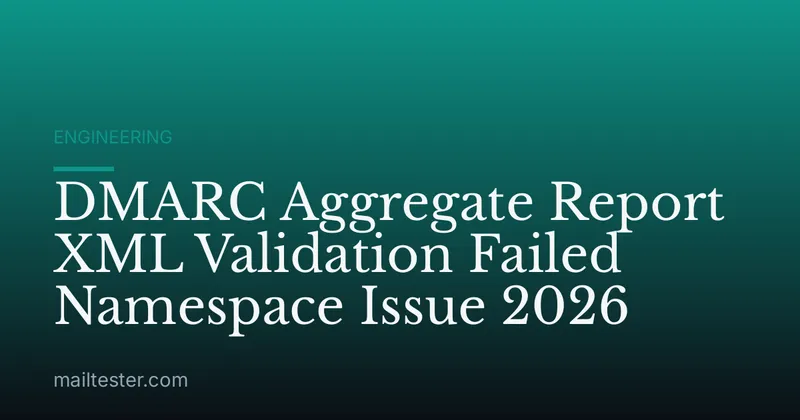 DMARC Aggregate Report XML Validation Failed Namespace Issue 2026