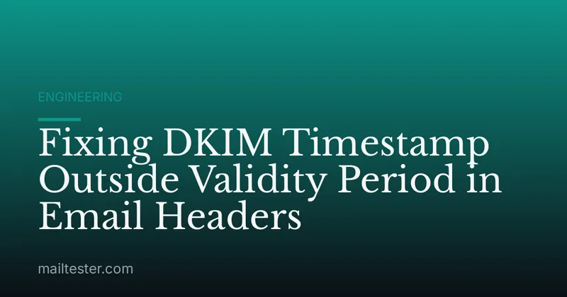 Fixing DKIM Timestamp Outside Validity Period in Email Headers