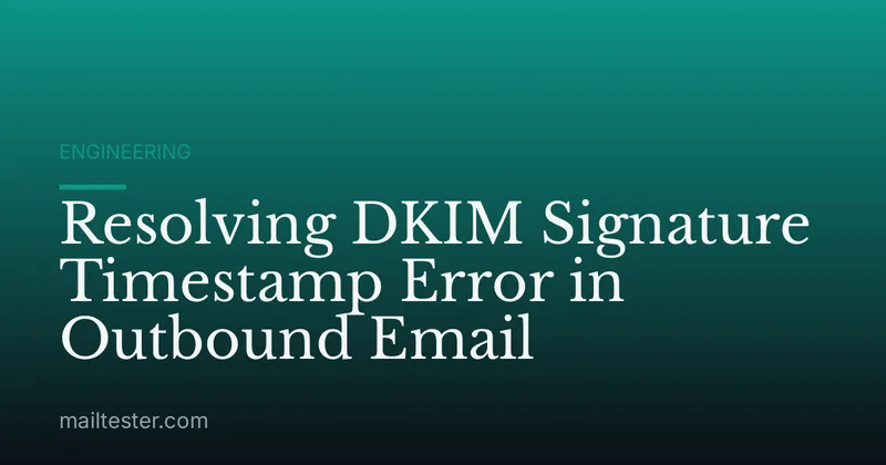 Resolving DKIM Signature Timestamp Error in Outbound Email