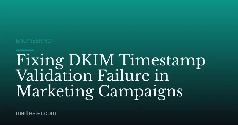 Fixing DKIM Timestamp Validation Failure in Marketing Campaigns